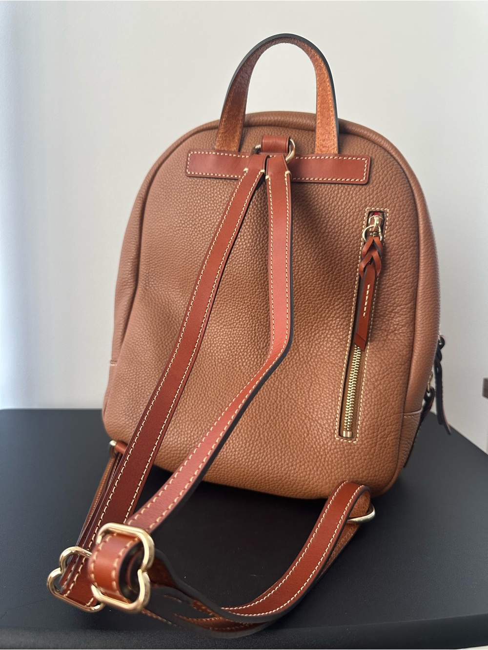 Dooney & Bourke Pebble Grain Ronnie Backpack, Caramel - Picture 2 of 4